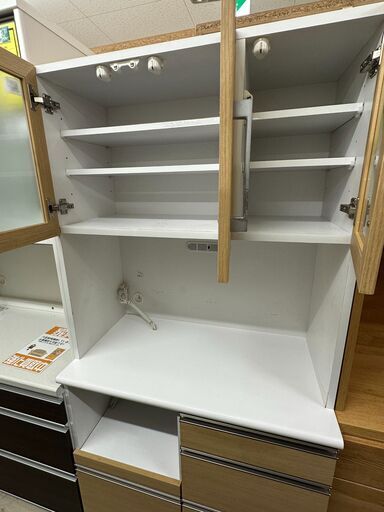 【ジャングルジャングル滋賀草津店】ジモティ来店特価!!　食器棚　ナチュラル　　J-250632