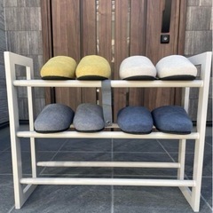 【引渡し決定しました
】2段重ねシューズラック+スリッパ4セット の画像