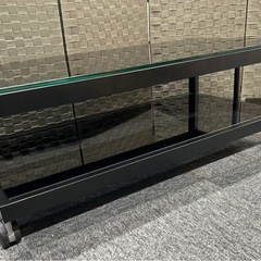 テレビボード ガラス製 ブラックの画像