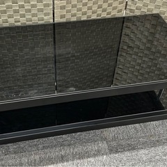テレビボード ガラス製 ブラック
