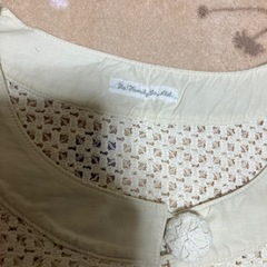 ドゥファミリィ　ボレロ　M ショート丈カーディガン　半袖　綿、麻　Mの画像