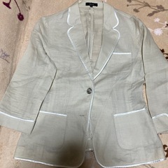 コムサイズム　L ジャケット　七分袖　麻100%