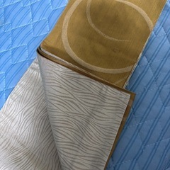 着物 袷 幾何学模様 ブラウンの画像