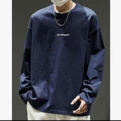ODFMCE tシャツ 長袖 綿 無地 ゆったりシンプル おしゃれ M
