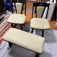 伸長式ダイニングテーブルテーブルセットの画像