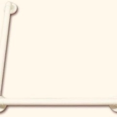 ●日本製 樹脂性手すり●ハイロジック「どこでも手摺 L型」●60cm×60cm●の画像