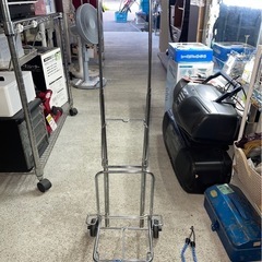 ショッピングカート　キャリーカート　買い物カート　折りたたみ　アルミ　軽量　便利　2輪　固定ロープ付き　中古　③の画像