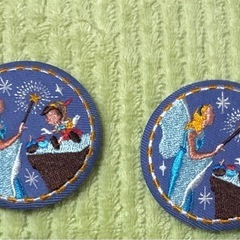 ディズニー 刺繍缶バッジ ピノキオ 2個セット