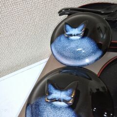未使用！日本の伝統工芸　祥鳳窯　蝶デザイン 茶碗蒸しセット 3客セットの画像