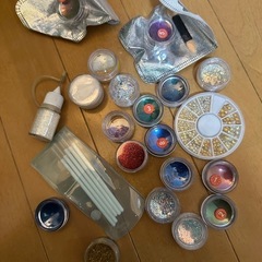 ネイルアート用グリッター＆パーツセット