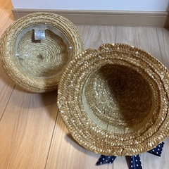 ベビー麦わら帽子セットの画像