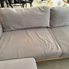 北欧風ソファー  オットマンセットの画像