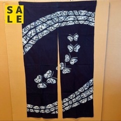 JF0502 のれん　暖簾　蝶々