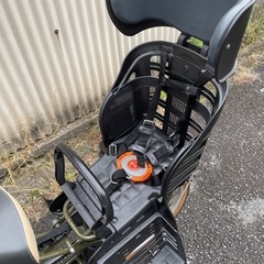 【整備済】子供乗せ自転車　非電動　丸石サイクル 17フラッカーズ 20インチ 3段変速 OGKチャイルドシート前後付の画像