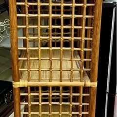 Kazama 風間 ラタンラック 籐 アーチ型 シェルフ ラタン シェルフの画像
