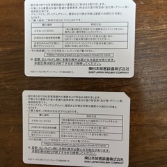 JR東日本株主優待券2枚の画像