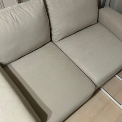 【美品】3人掛けソファ Soroi（ソロイ）【肘掛けクッション+オットマン付き】の画像