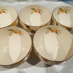 湯呑み5客　さくらんぼ