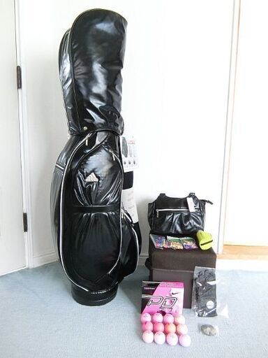 【決まりました】レディース用 adidas アディダス GOLF キャディバッグ 8.5型  新品ラウンドバッグ他、おまけ多数