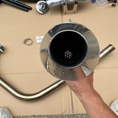 グラストラッカーNJ4BAキャブ用　RSヨコタ　ビューティメガホンマフラー美品の画像