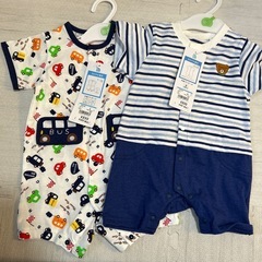 ベビー服60-70半袖カバーオール