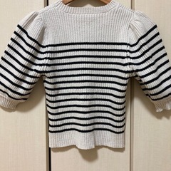 GRL ボーダー柄 ニット トップス 半袖の画像