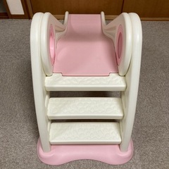 子供用滑り台　ピンク✖️ホワイトの画像
