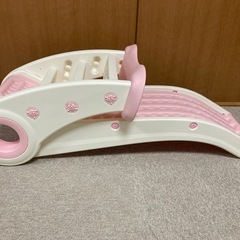 子供用滑り台　ピンク✖️ホワイトの画像