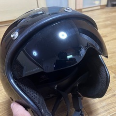 ZEUS ジェットヘルメット フリーサイズ58〜60cm インナーバイザー ワンタッチバックルの画像
