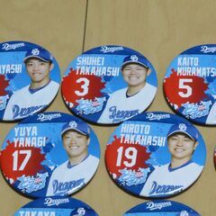 中日ドラゴンズ どらポジ応援！缶バッジ 21種セットの画像