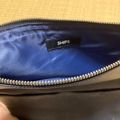 SHIPS レザークラッチバッグ　メンズの画像