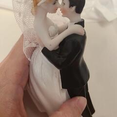 新郎新婦フィギュア ケーキトッパーの画像