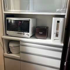 【松田家具】美品キッチンボード➕おまけ付き　　食器棚の画像