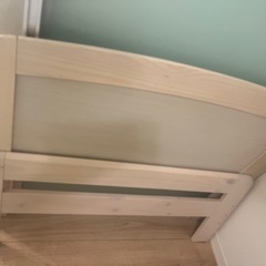 ニトリ　シングルベッド　マットレス付　ホワイト　きれい の画像
