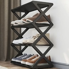 新品 シューズラック 収納ラック ( 黒 ) の画像