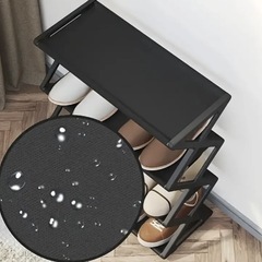 新品 シューズラック 収納ラック ( 黒 ) の画像