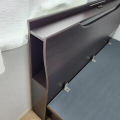 跳ね上げ式収納 ダブルベッド （マナベ家具購入品）大容量収納付き！の画像