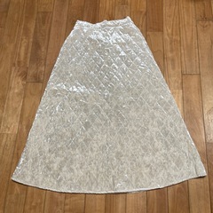 【新品】1,969円 ベロアロングスカート Mサイズ②