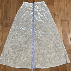 【新品】1,969円 ベロアロングスカート Mサイズ②の画像