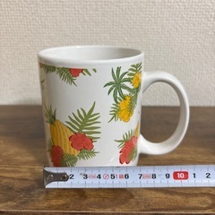 【新品 ワンコイン】Hawaiiロゴとパイナップルが描かれたマグカップの画像