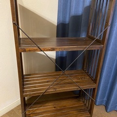 木製棚　アジアンの画像