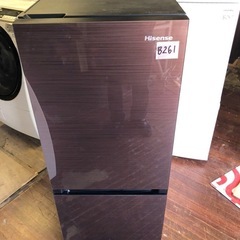 NO b261 🌈福岡市内配送設置無料✨🌈ハイセンス 【右開き】154L 2ドア ノンフロン冷蔵庫 エディオンオリジナル ダークブラウン HR-G1501 2019年の画像