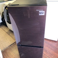 NO b261 🌈福岡市内配送設置無料✨🌈ハイセンス 【右開き】154L 2ドア ノンフロン冷蔵庫 エディオンオリジナル ダークブラウン HR-G1501 2019年の画像
