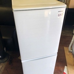 NO B257🌈福岡市内配送設置無料✨🌈SJ-D14E-W 冷蔵庫 ホワイト系 [137L /2ドア /右開き/左開き付け替えタイプ]  2019年の画像