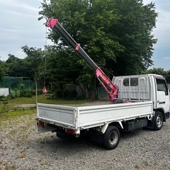 2万km台/日産アトラス 1.5tクレーン車/普通免許で乗れる！/点検ノート有/の画像