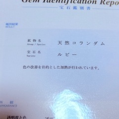 中央宝石研究所付き 天然ルビー ネックレスの画像