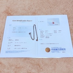 中央宝石研究所付き 天然ルビー ネックレス