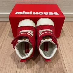 miki　houseミキハウス 赤 スニーカー　ファースト セカンドシューズ 12cm 箱なしの画像