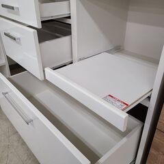 J9741　NITORI　ニトリ　キッチンボード　RIPE-90KB-WH　ホワイト　クリーニング済み【リユースのサカイ柏店】の画像