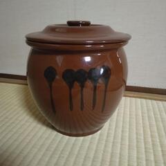 漬物瓶蓋付陶器